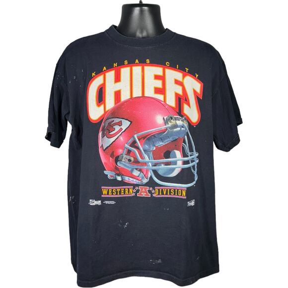 Vintage Kansas City Chiefs Big Helmet Tee 1991